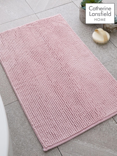 Catherine Lansfield Raspberry Bobble Bathmat (B44190) | £10