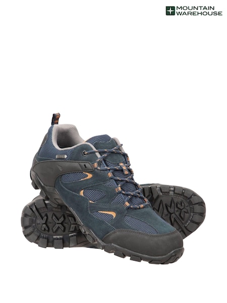 Mountain Warehouse Blue Mens Curlews Waterproof Walking Shoes (B44228) | £77