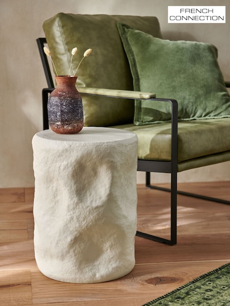 French Connection Resin Stone Effect Tipaai Side Table (B44333) | £149