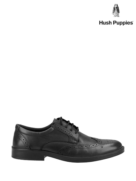 Hush Puppies Nolan Black Shoes (B44396) | £70