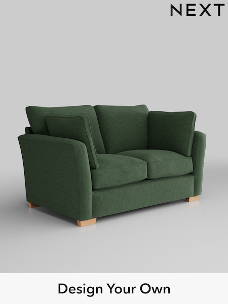 Fine Chenille Easy Clean/Mid Khaki Green Heath Highback (B44486) | £1,025