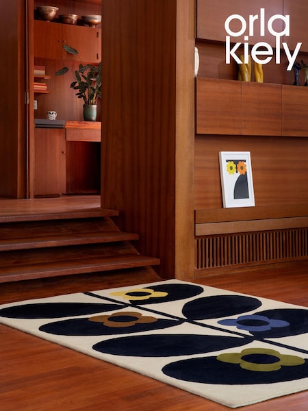 Orla Kiely Natural Wild Rose Rug (B44709) | £399 - £685
