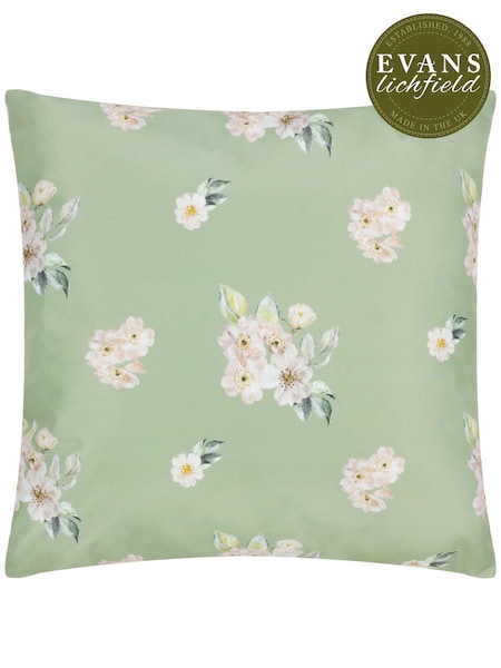 Evans Lichfield Green Canina Country Floral Outdoor Cushion (B45160) | £15