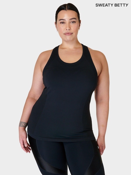 Sweaty Betty Black Athlete Seamless Workout Tank Top (B45732) | £40