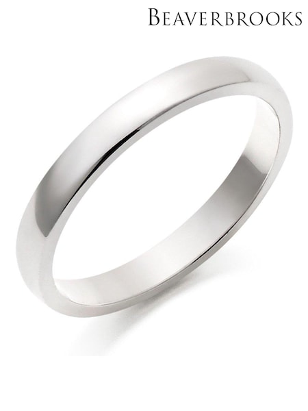 Beaverbrooks 9ct White Gold Court Wedding Ring (B46006) | £375