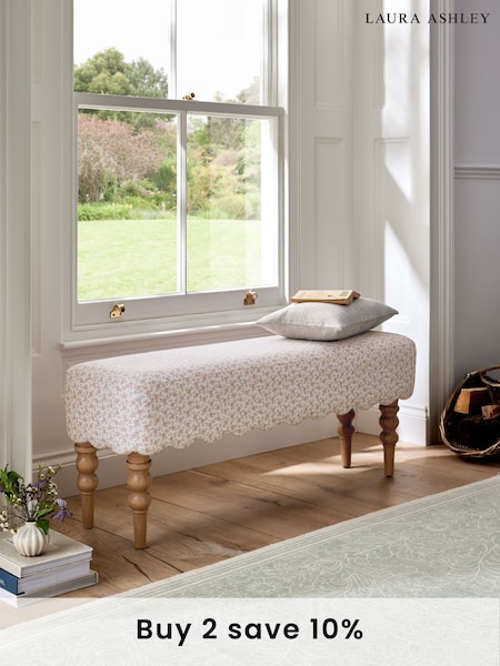 Laura Ashley Glynteg Dusky Rose Pink Bench (B46070) | £199