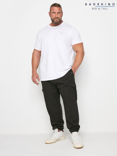 BadRhino Big & Tall Black Cargo Joggers (B46315) | £27