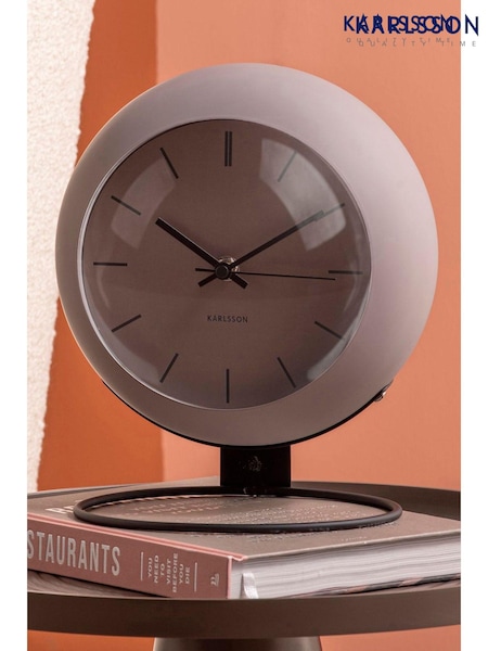 Karlsson Dark Grey Nirvana Globe Table Clock (B46507) | £64