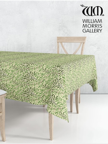 William Morris Gallery Green Willow Boughs 100% Cotton Wipe Clean Table Cloth (B46598) | £40 - £64