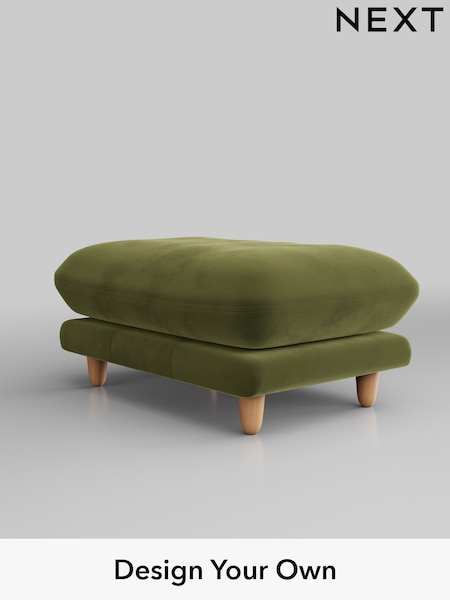 Plush Velvet Easy Clean/Mid Olive Green Odella (B47169) | £425