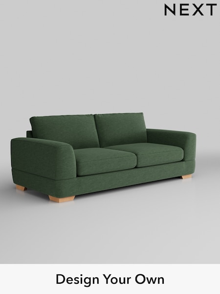 Fine Chenille Easy Clean/Mid Khaki Green Clayton (B47177) | £1,325