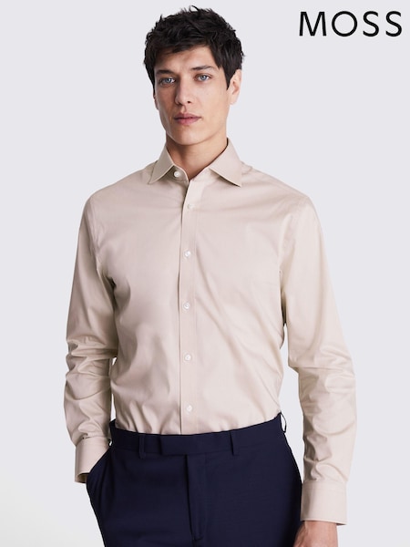 MOSS peach Pink Tailored Stretch Shirt (B47325) | £35