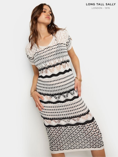 Long Tall Sally Cream Crochet Dress (B47541) | £39