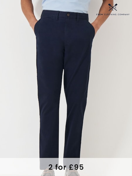 Crew Clothing Blue Straight Chinos (B47839) | £65