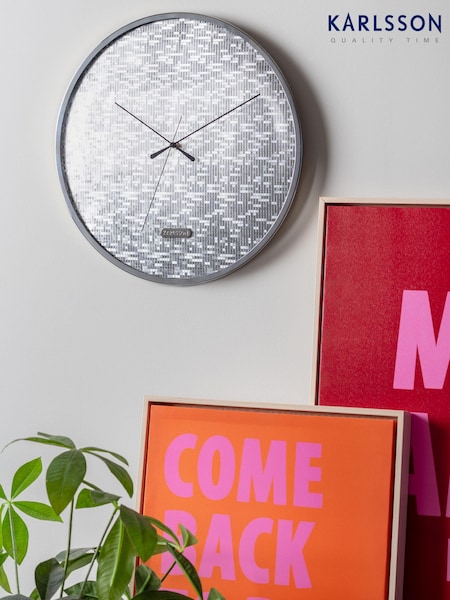 Karlsson Silver Bling Bling Wall Clock (B47914) | £68