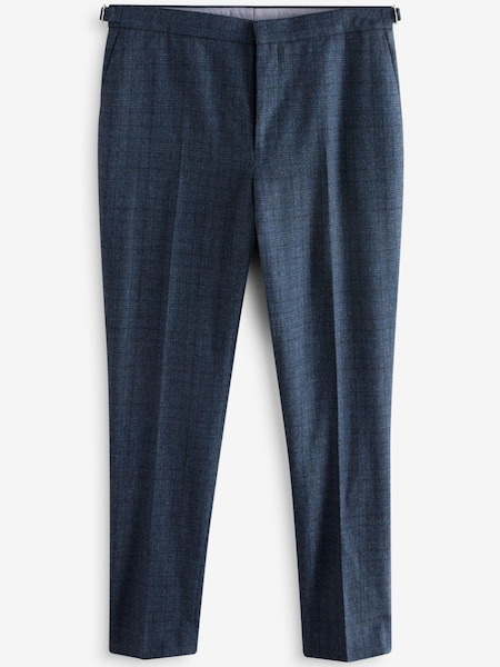 Blue Nova Fides Slim Fit Brushed Check Suit Trousers (B48088) | £5