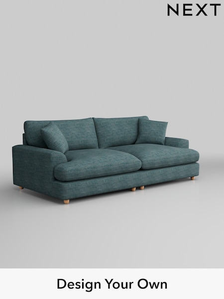 Boucle Weave Easy Clean/Dark Teal Green Parker Platform Grand Relaxed Sit (B48124) | £1,699