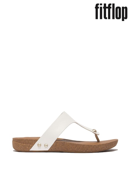 FitFlop Iqushion Leather Toe Post Sandals (B48186) | £80