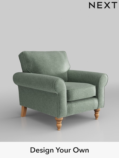 Plush Chenille/Mid Slate Teal Green Mallory (B48191) | £625