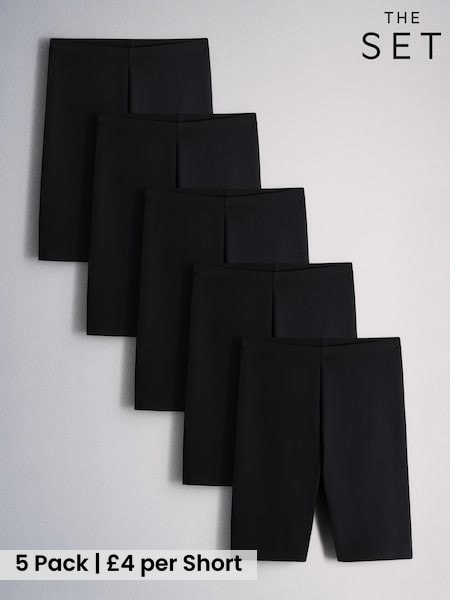 Black - The Set 5 Pack Cycling Shorts