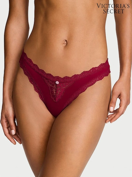 Red Lacquer Lace Trim - Victoria's Secret Knickers
