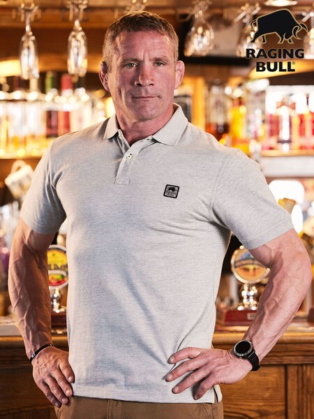 Raging Bull Grey Patch Jersey Polo Shirt (B49500) | £54 - £59