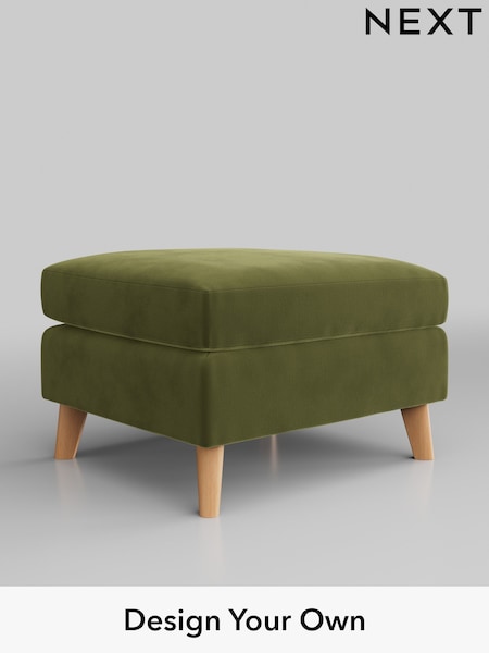 Plush Velvet Easy Clean/Mid Olive Green Wilson (B49514) | £350