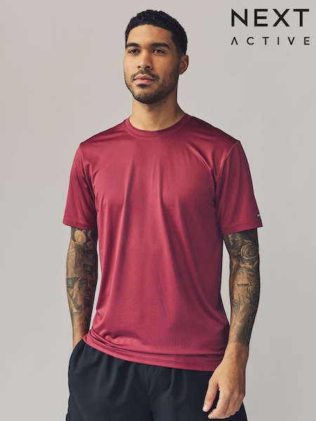 Red Active Gym Texture Training T-Shirt (B49547) | £14