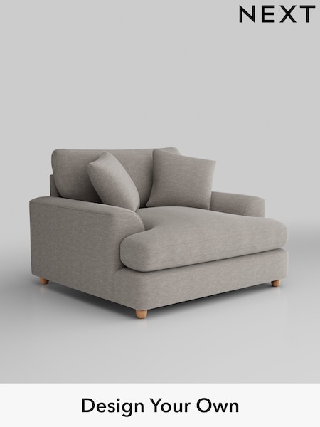 Fine Chenille Easy Clean/Light Steel Grey Parker Platform Grand Relaxed Sit (B49794) | £1,299