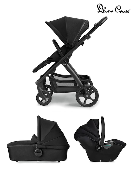 Silver Cross Black Tide 3-in-1 Travel System Bundle (B50031) | £795
