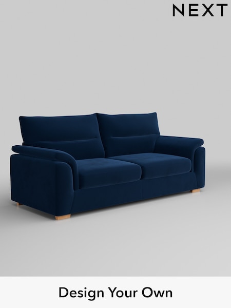Plush Velvet Easy Clean/Navy Blue Hayden Highback (B50150) | £1,325