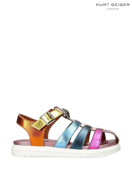 Kurt Geiger London Junior Mini Pink Fisherman Sandals (B50206) | £54