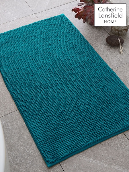 Catherine Lansfield Teal Green Bobble Bathmat (B50287) | £10