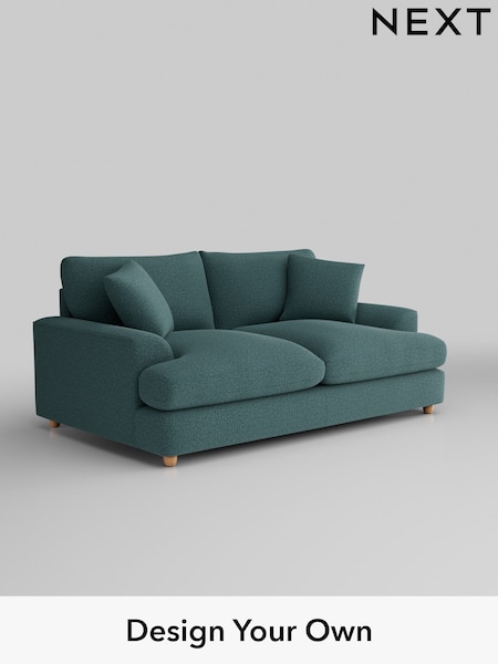Chunky Chenille/Mid Teal Green Parker Platform Grand Relaxed Sit (B50427) | £1,625