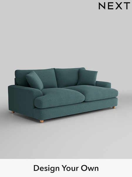 Chunky Chenille/Mid Teal Green Parker Platform Grand Relaxed Sit (B50427) | £1,725