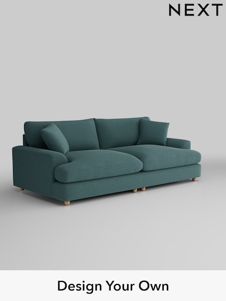 Chunky Chenille/Mid Teal Green Parker Platform Grand Relaxed Sit (B50427) | £1,799