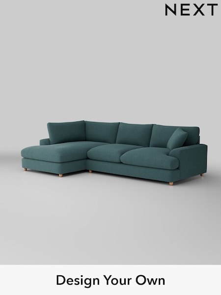 Chunky Chenille/Mid Teal Green Parker Platform Grand Relaxed Sit (B50427) | £2,525
