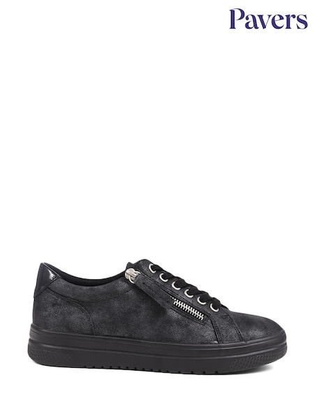 Pavers Black Pavers Chunky Platform Trainers (B50634) | £35