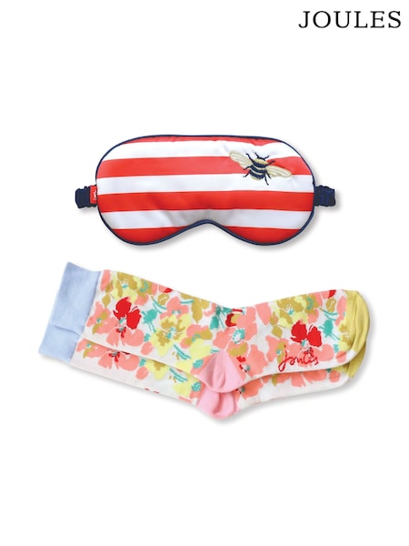 Joules Bright Side Eye Mask and Socks Gift Set In Postabl Box (B50825) | £25