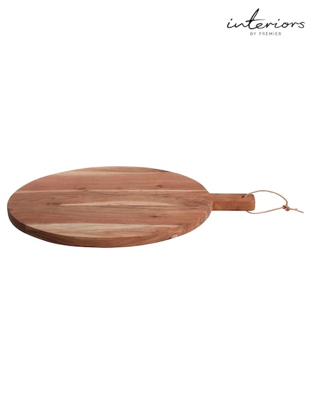 Interiors by Premier Natural Socorro Round Acacia Wood Board (B50921) | £38 - £47