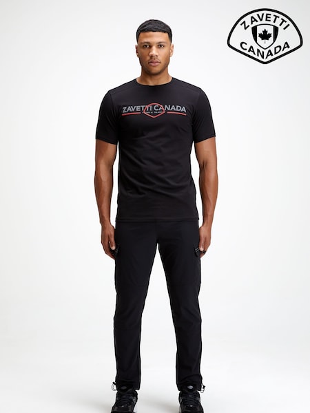 Zavetti Canada Black Daratini Woven Cargo Trousers (B51511) | £65