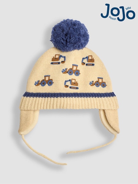 JoJo Maman Bébé Cream Embroidered Hat (B51598) | £9