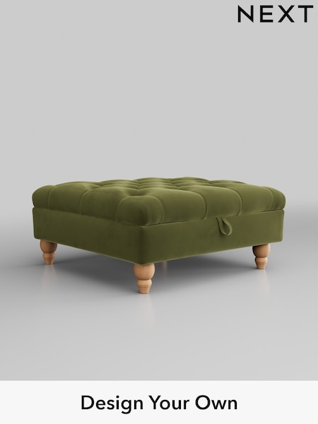 Plush Velvet Easy Clean/Mid Olive Green Gosford Highback Ii Deep Sit (B51656) | £499