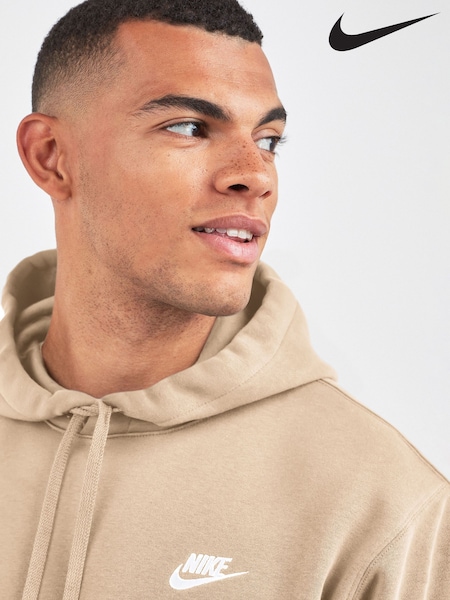 Nike Beige Club Pullover Hoodie (B51785) | £60
