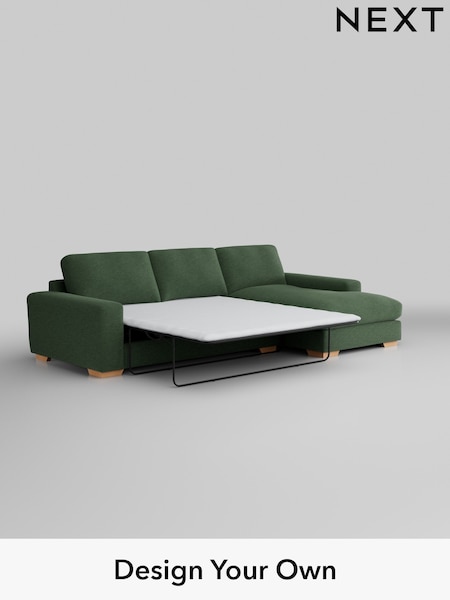 Fine Chenille Easy Clean/Mid Khaki Green Houghton Deep Relaxed Sit (B52381) | £2,825