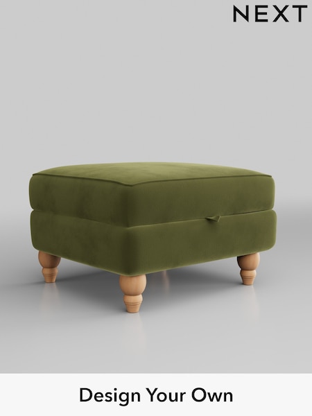 Plush Velvet Easy Clean/Mid Olive Green Lilly Ii (B52887) | £475