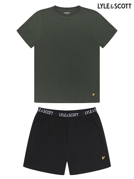 Lyle & Scott Black Sleepwear Shorts Boys Prince Set (B52902) | £25