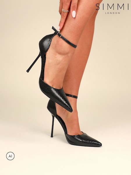 Black - Simmi London Marinah Court Shoes