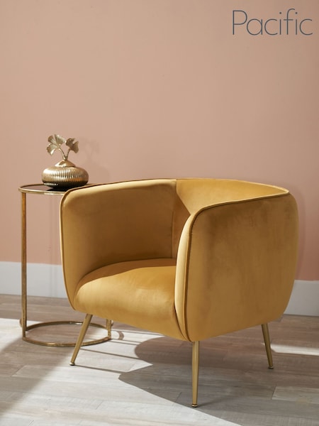 Pacific Gold Lucca Velvet Chair (B53115) | £320