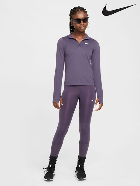 Nike Purple Raisin Dri-FIT Long Sleeve Half Zip Top (B53178) | £35